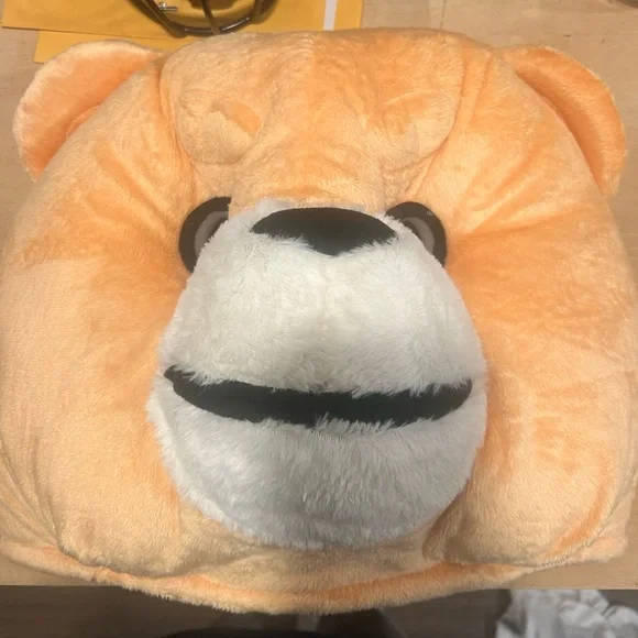 Teddy Bear Mascot Head Costume Plush - Picture 2 of 3